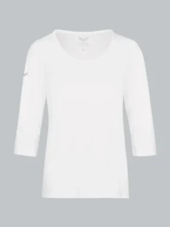 3/4 Arm Shirt aus Biobaumwolle Weiss-C2C