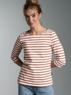 3/4 Arm T-Shirt mit Ringelmuster 