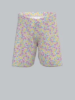 Baby Shorts mit Allover-Druck "Blümchen" Weiss
