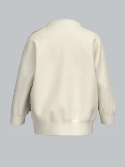 Baby Sweatshirt mit Hundemotiv und Schleife Natur