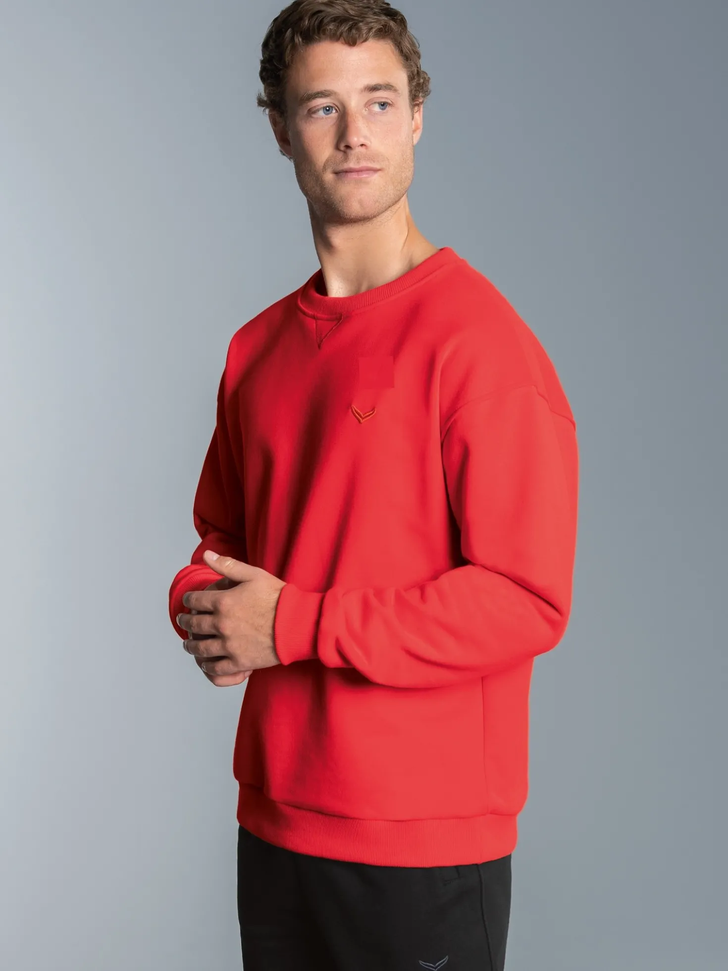 Basic Sweatshirt mit weicher Innenseite Vulcano