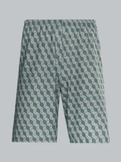 Bermuda mit Allover-Print Navy