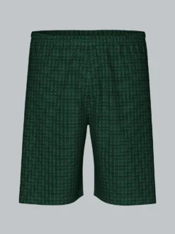 Bermuda mit Allover-Retro-Print Efeu
