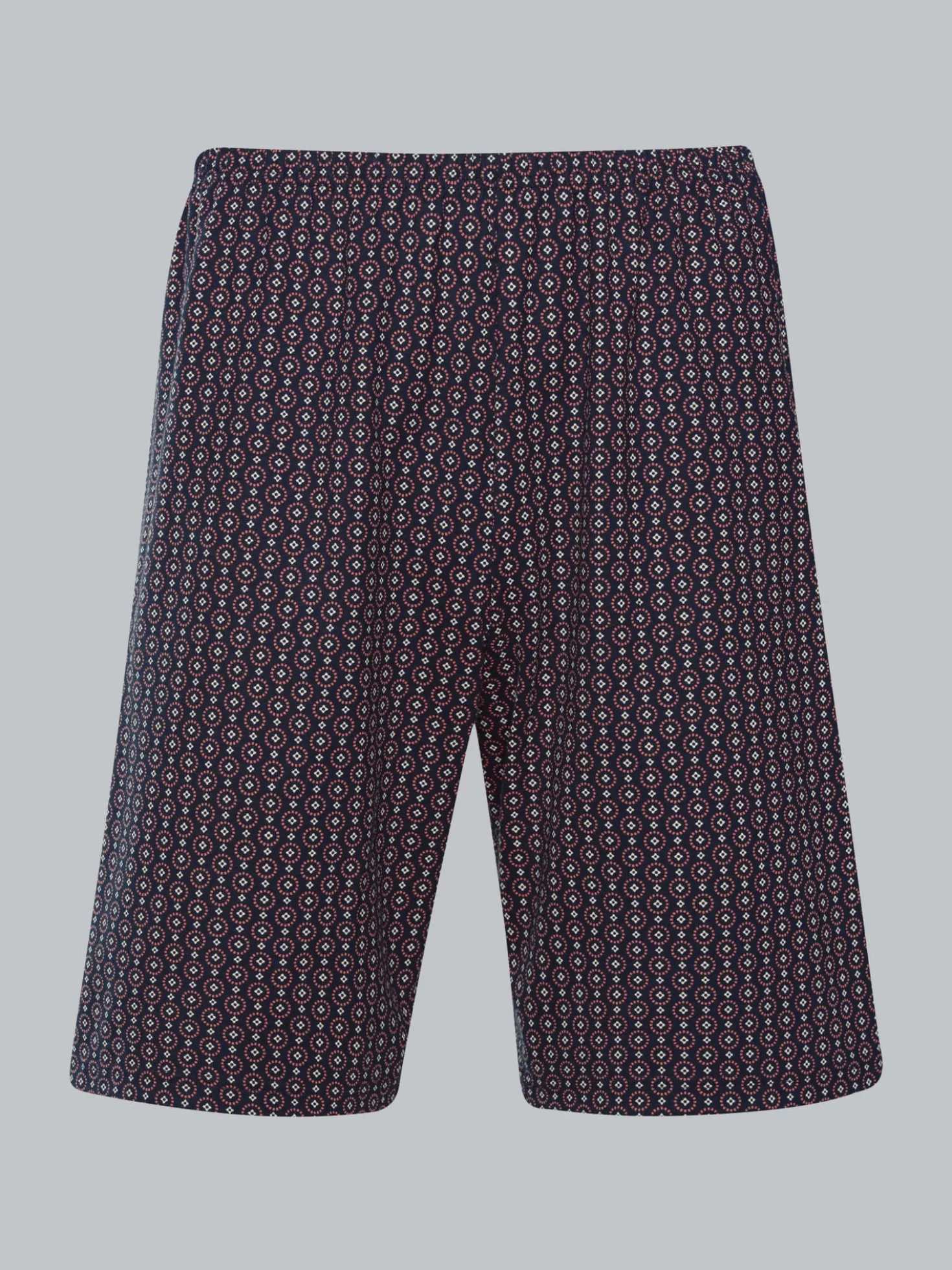 Bermuda mit Allover-Vintage-Print Navy