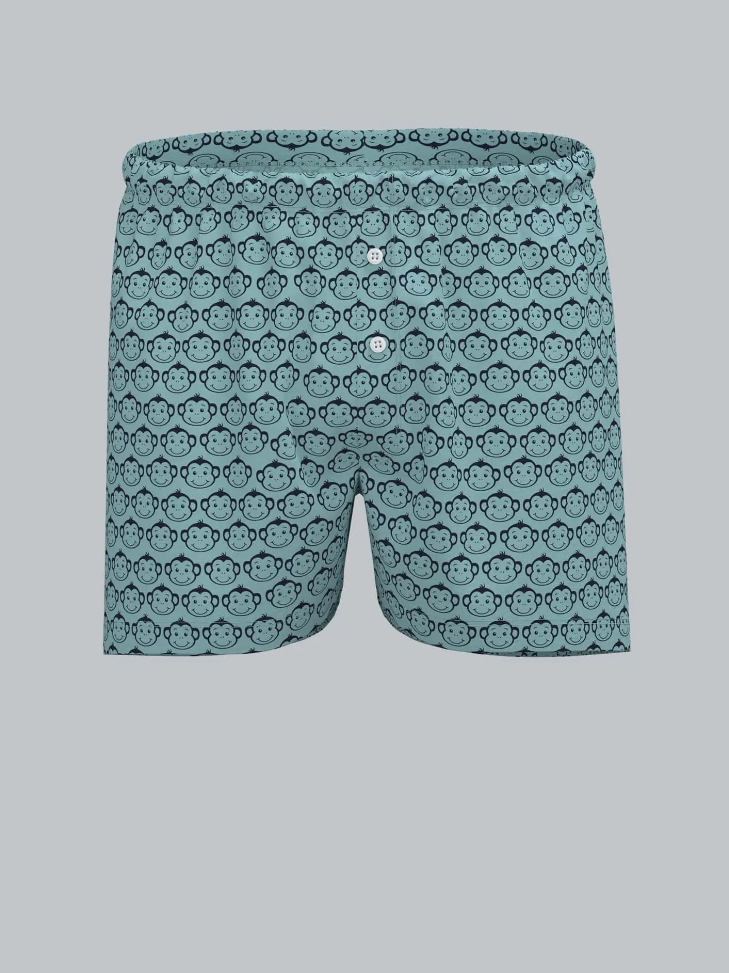 Boxershorts mit Allover-Muster "Äffchen" Gletscher