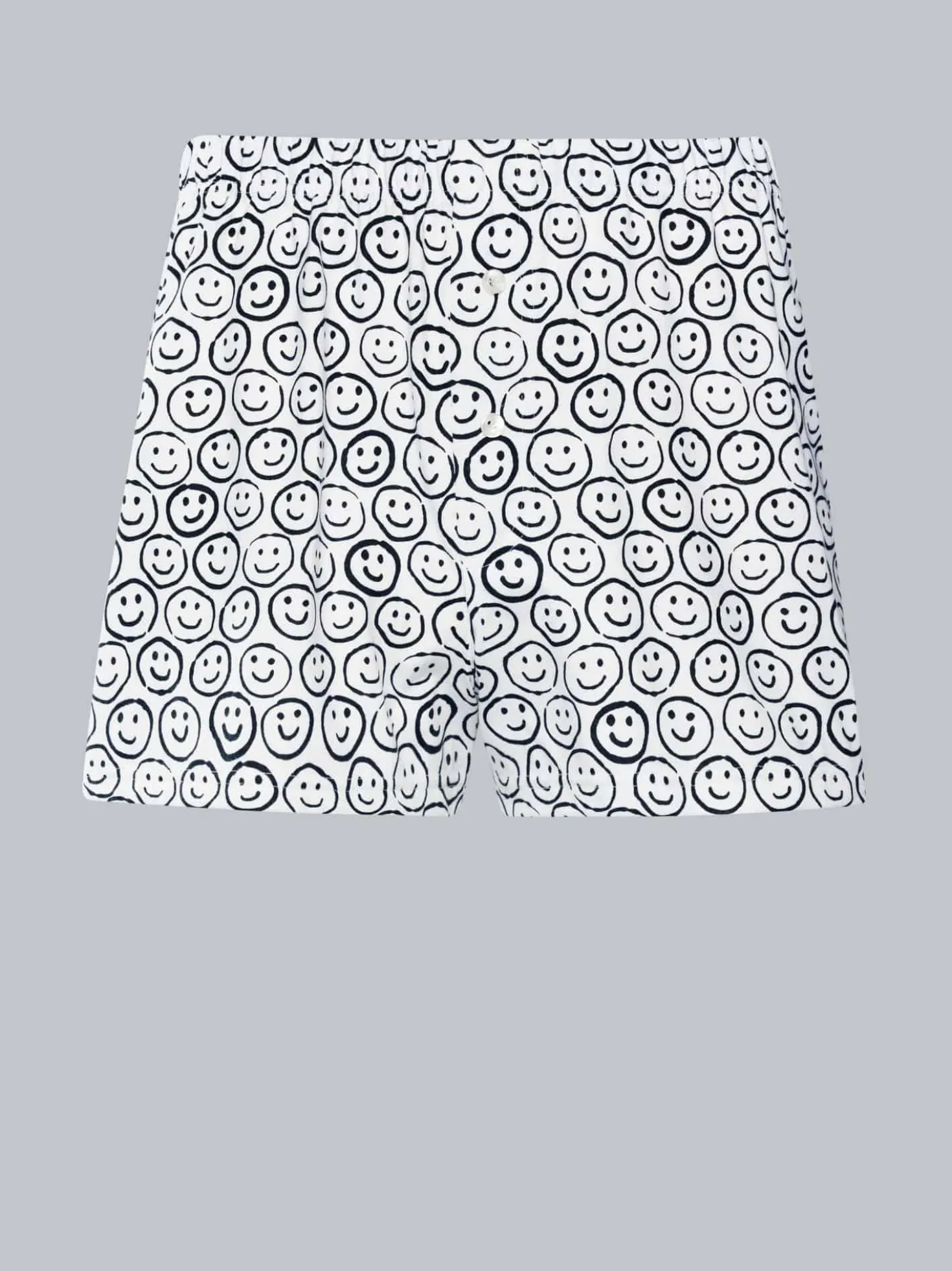 Boxer-Shorts mit freundlichem Smiley-Muster Weiss