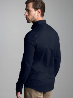 Business-Hemd aus DELUXE-Single-Jersey Navy