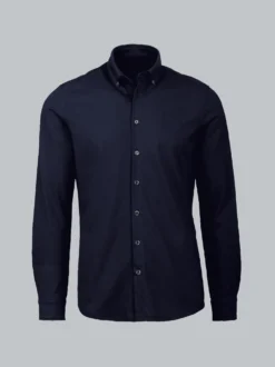 Business-Hemd aus DELUXE-Single-Jersey Navy