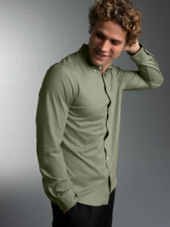 Business-Hemd aus DELUXE-Single-Jersey Salbei