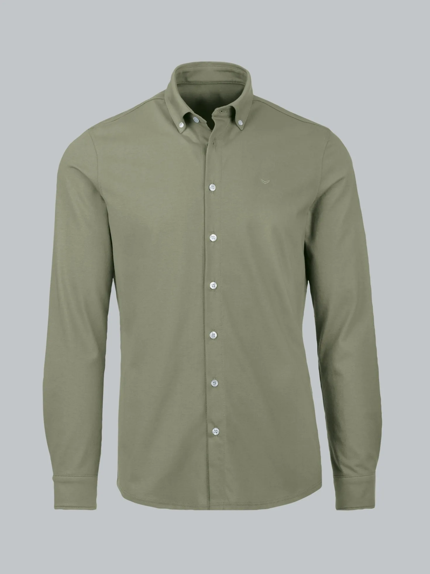 Business-Hemd aus DELUXE-Single-Jersey Salbei