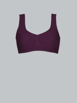 Bustier aus Polyamid/Elastan Aubergine