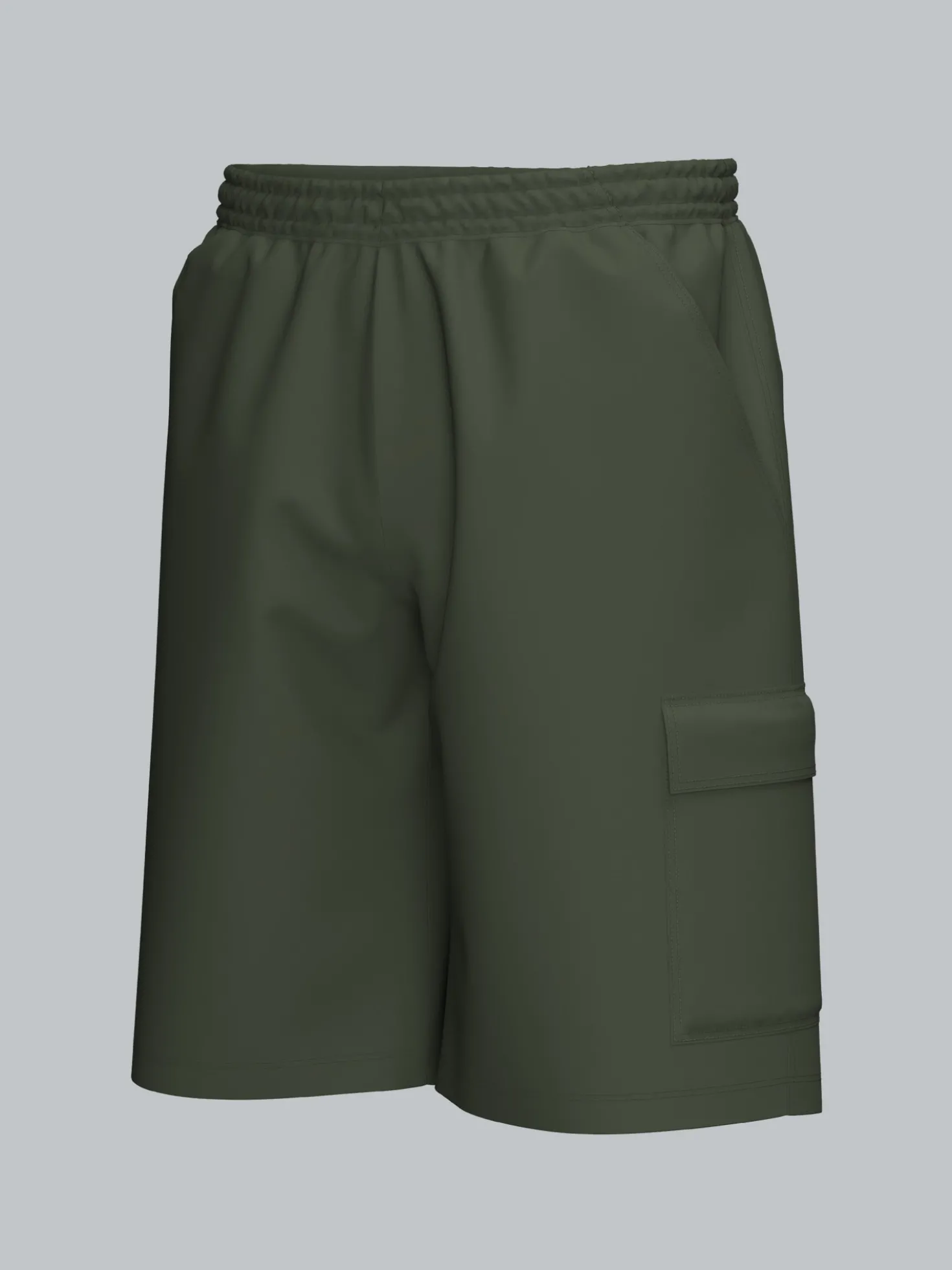 Cargo-Bermuda aus 100% Baumwolle Khaki