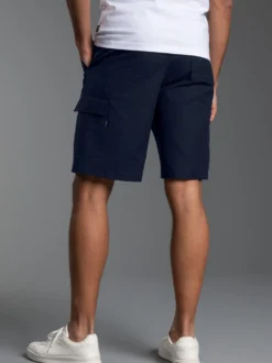 Cargo-Bermuda aus 100% Baumwolle Navy