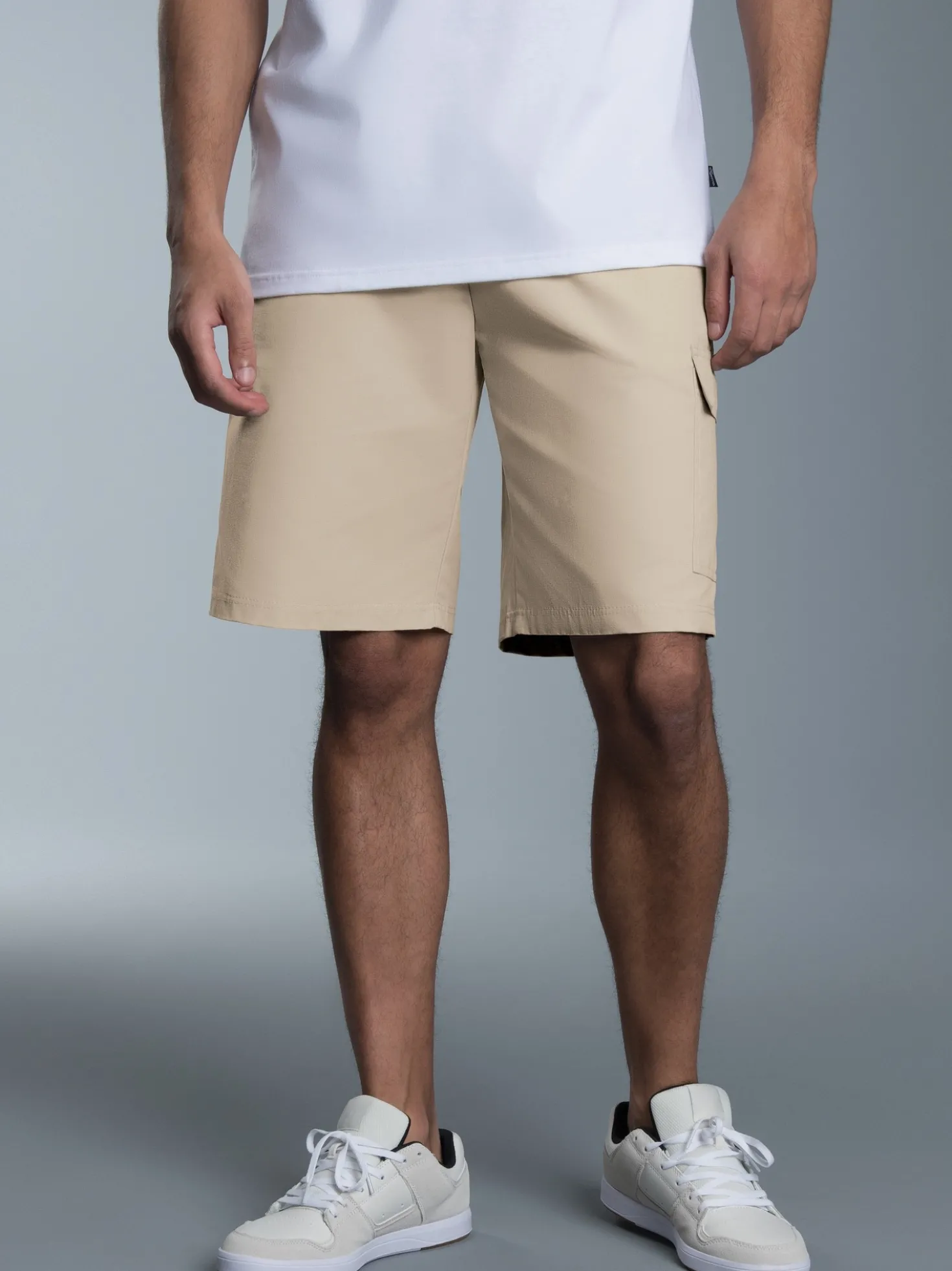 Cargo-Bermuda aus 100% Baumwolle Sand