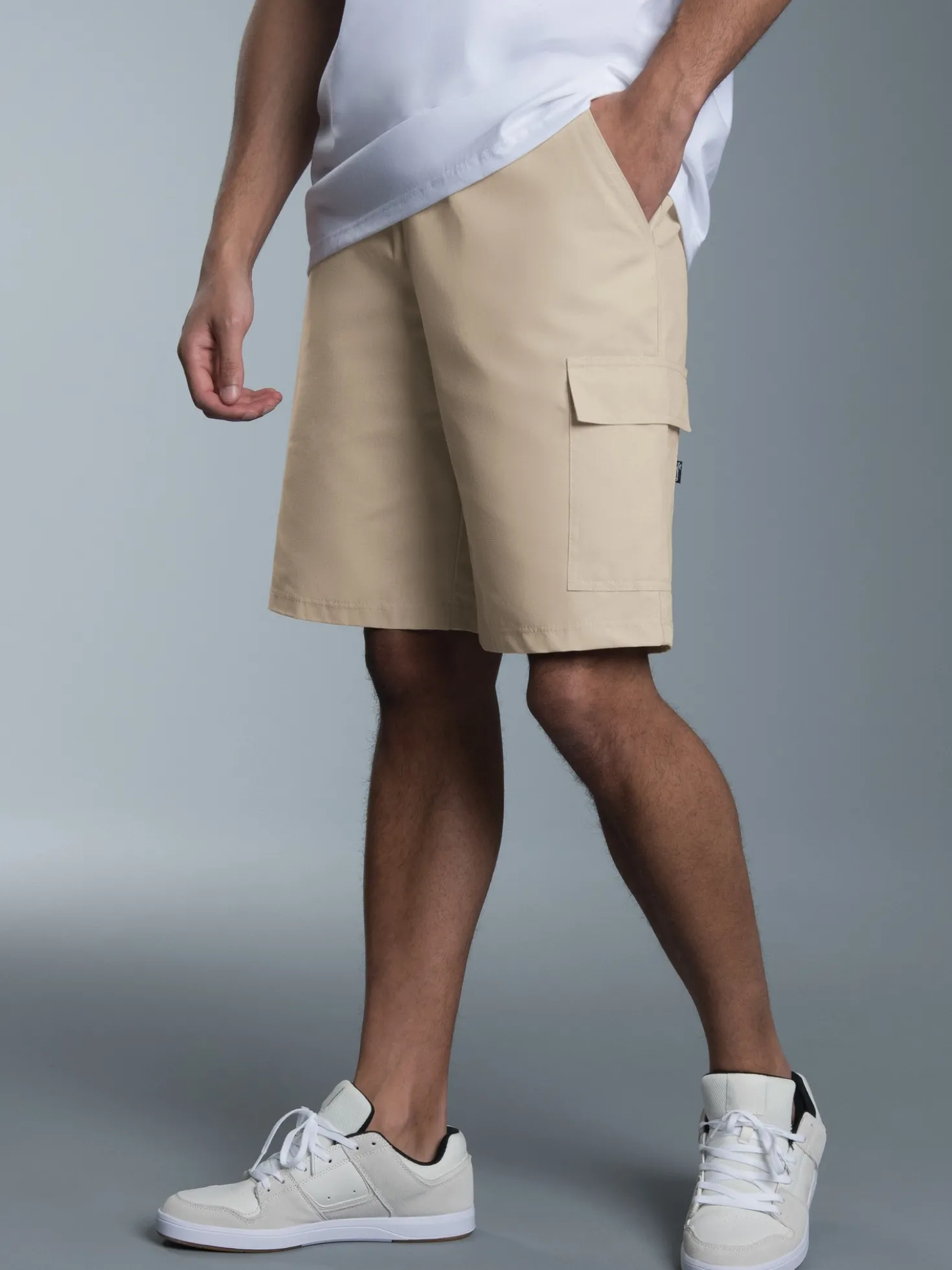 Cargo-Bermuda aus 100% Baumwolle Sand