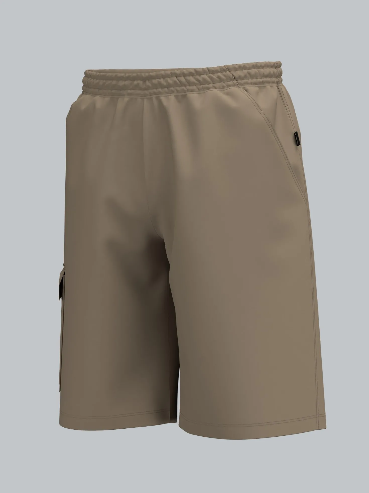 Cargo-Bermuda aus 100% Baumwolle Taupe