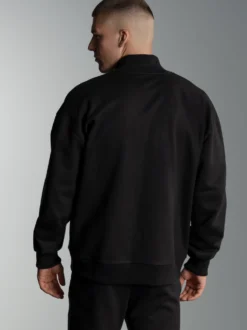 Collegejacke in weicher Sweat-Qualität Schwarz
