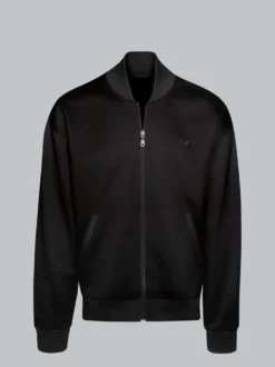 Collegejacke in weicher Sweat-Qualität Schwarz