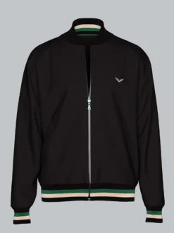 Collegejacke mit kontrastfarbigen Elementen Schwarz