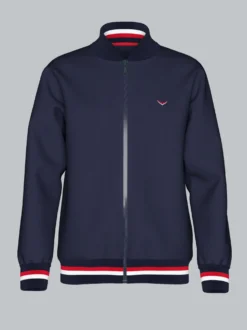 Collegejacke mit kontrastfarbigen Elementen Navy