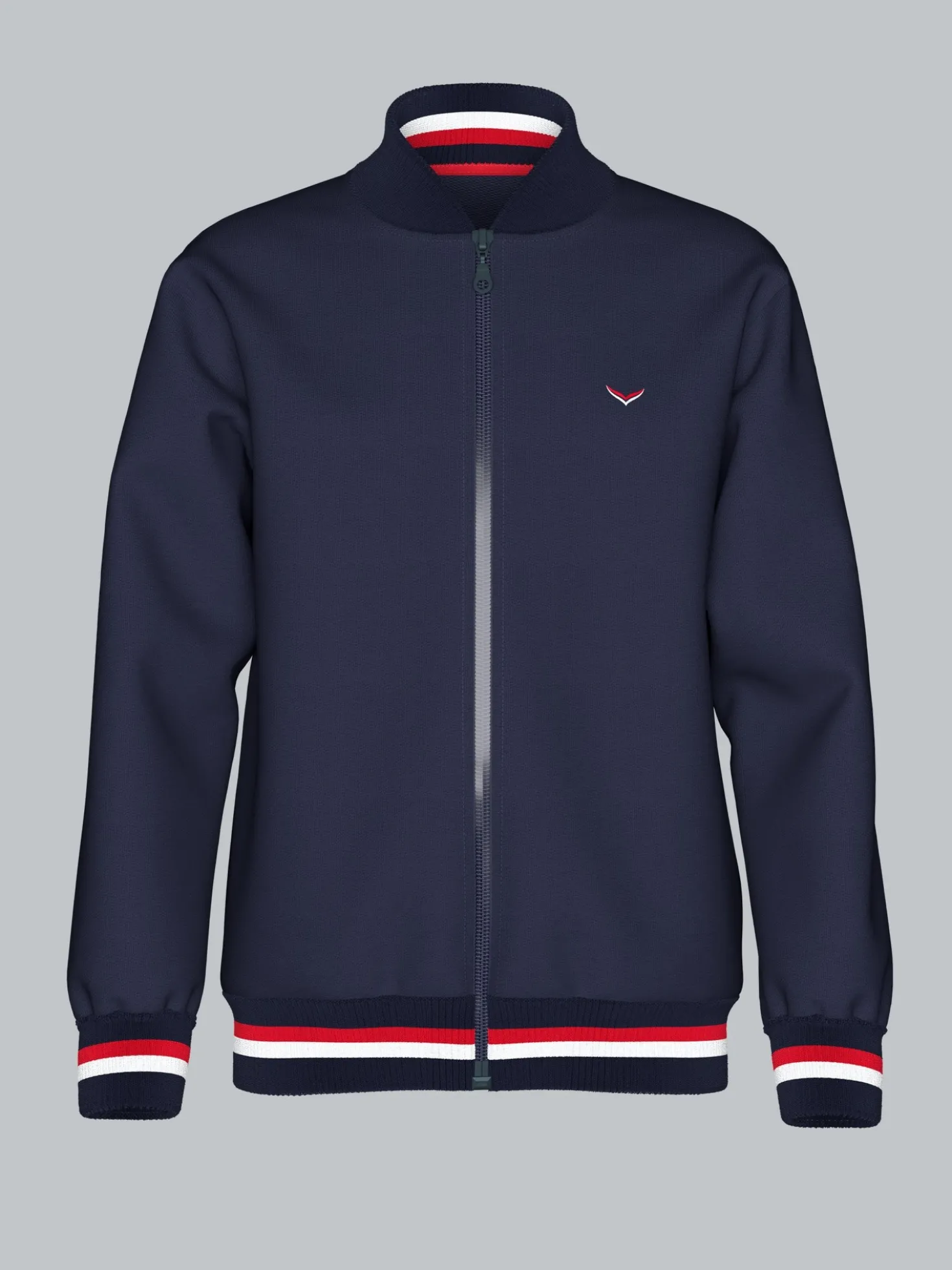 Collegejacke mit kontrastfarbigen Elementen Navy