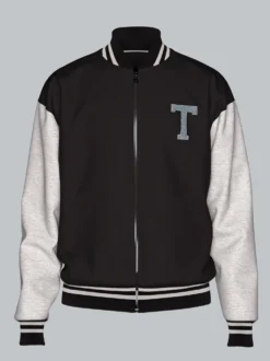 Collegejacke mit praktischen Eingrifftaschen Schwarz