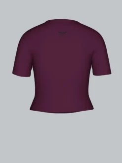 Cropped Sport T-Shirt Aubergine