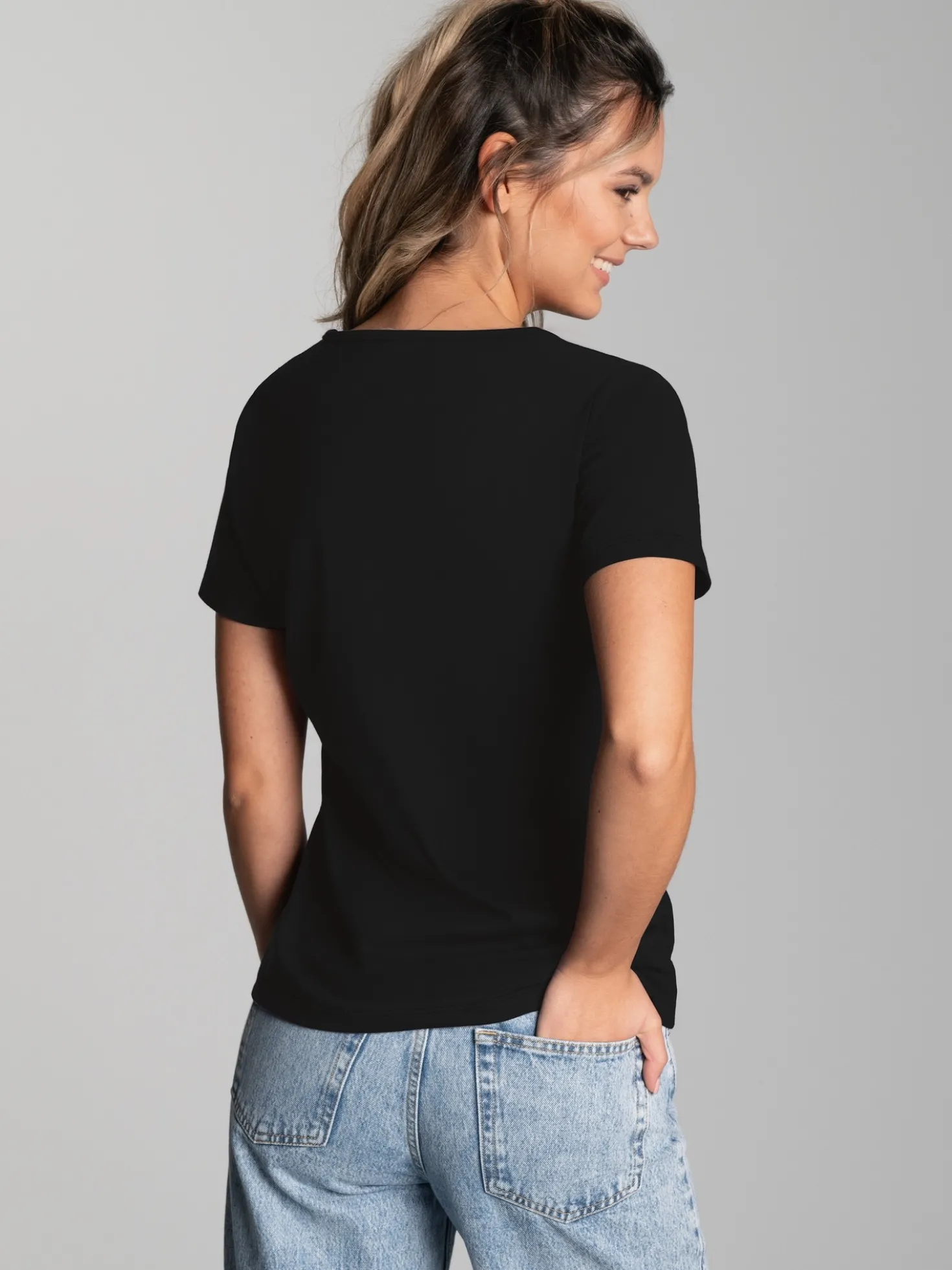 Damen T-Shirt aus Biobaumwolle Schwarz