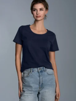 Damen T-Shirt aus Biobaumwolle Navy