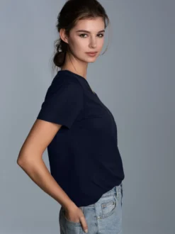 Damen T-Shirt aus Biobaumwolle Navy