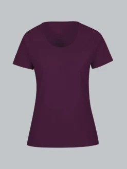 Damen T-Shirt aus Biobaumwolle Aubergine