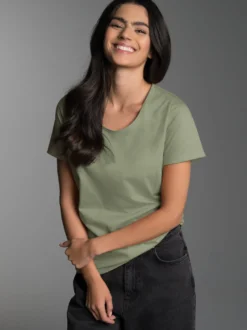 Damen T-Shirt aus Biobaumwolle Salbei