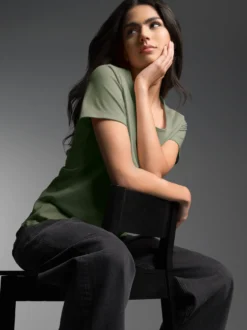 Damen T-Shirt aus Biobaumwolle Salbei