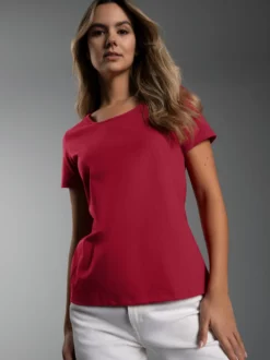 Damen T-Shirt aus Biobaumwolle Rubin