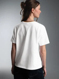 Deutschland T-Shirt mit feinen Farbdetails Weiss