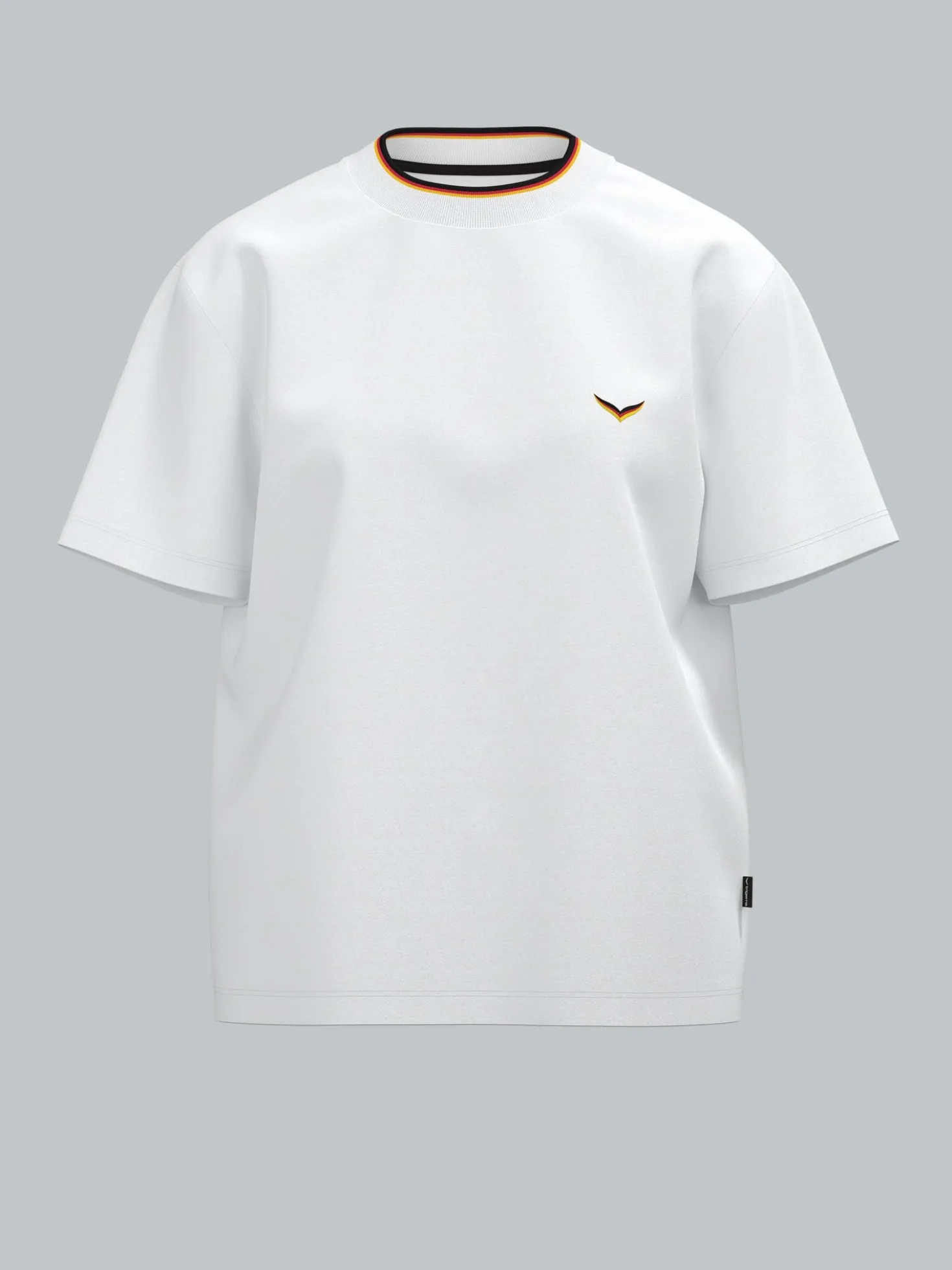 Deutschland T-Shirt mit feinen Farbdetails Weiss
