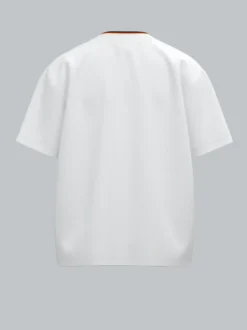 Deutschland T-Shirt mit feinen Farbdetails Weiss