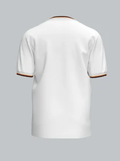 Deutschland T-Shirt mit kontrastfarbigen Bündchen Weiss