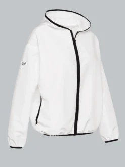 Dünne Kapuzenjacke mit praktischen Taschen Weiss