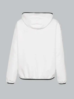 Dünne Kapuzenjacke mit praktischen Taschen Weiss