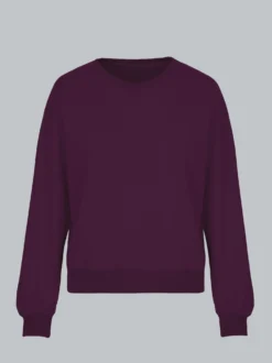 Dünnes Sweatshirt Aubergine