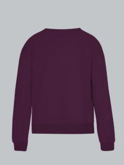 Dünnes Sweatshirt Aubergine