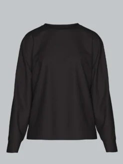Dünnes Sweatshirt in weicher Qualität Schwarz