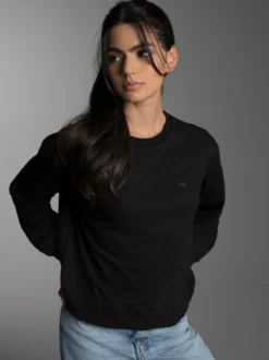 Dünnes Sweatshirt Schwarz