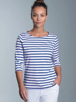 Dreiviertelarm Shirt mit RingelmusterRoyal
