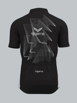 Fahrradjacke mit abstraktem Design Schwarz