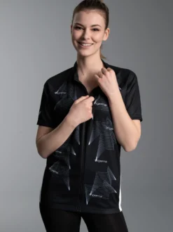 Fahrradjacke mit abstraktem Design Schwarz
