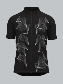 Fahrradjacke mit abstraktem Design Schwarz