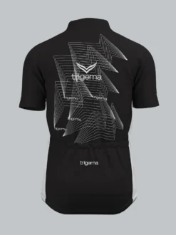 Fahrradjacke mit abstraktem Design Schwarz