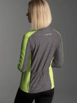 Fahrradjacke mit kontrastfarbigen Elementen Schwarz/bunt